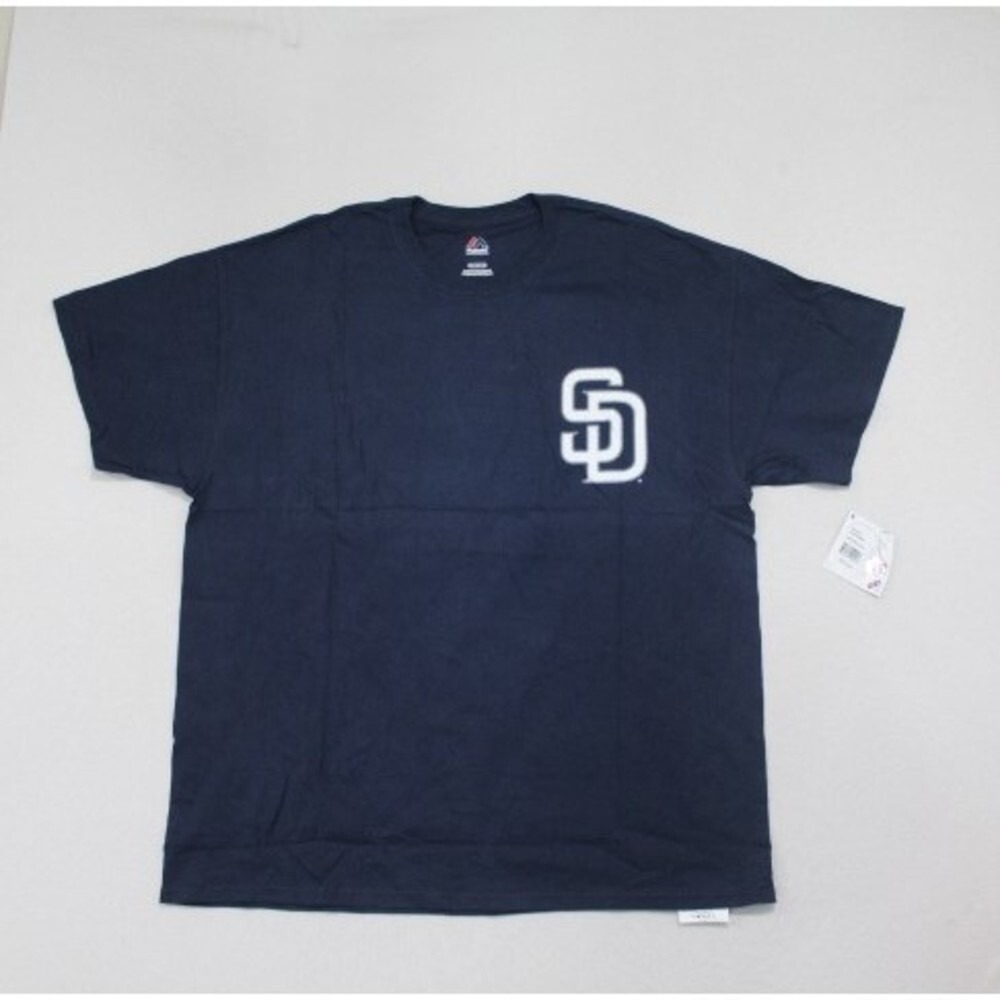 Majestic San Diego Padres T-Shirt Mens XL Blue New Wil Myers 4 MLB Baseball